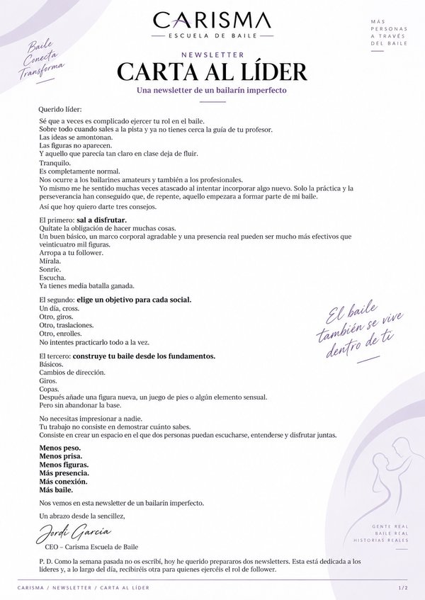 Carta al líder